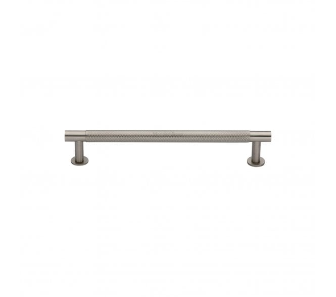 Heritage Brass V4462 Partial Knurled Cabinet Pull Handles On Rose - Satin Nickel