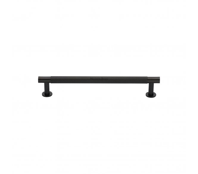 Heritage Brass V4462 Partial Knurled T-Bar Cabinet Pull Handles W/ Circular Roses - Matt Bronze