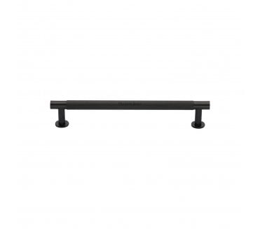 Heritage Brass V4462 Partial Knurled T-Bar Cabinet Pull Handles W/ Circular Roses - Matt Bronze