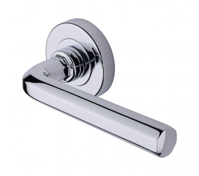 Heritage Brass V4545 Octave Lever on Rose - Polished Chrome