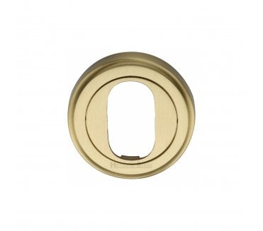Heritage Brass V5010 Oval Escutcheon 50mm - Satin Brass