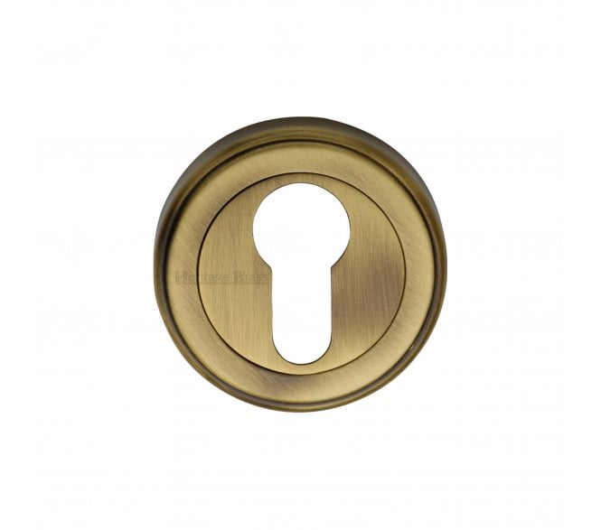 Heritage Brass V5020 Euro Profile Escutcheon 50mm - Antique Brass