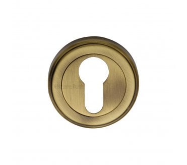 Heritage Brass V5020 Euro Profile Escutcheon 50mm - Antique Brass