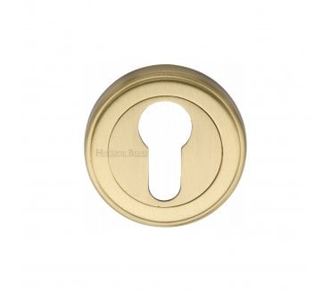 Heritage Brass V5020 Euro Profile Escutcheon 50mm - Satin Brass