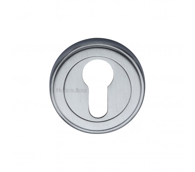 Heritage Brass V5020 Euro Profile Escutcheon 50mm - Satin Chrome
