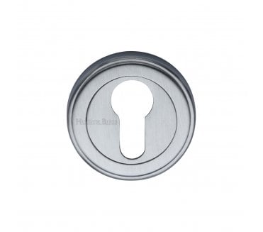 Heritage Brass V5020 Euro Profile Escutcheon 50mm - Satin Chrome