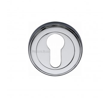 Heritage Brass V5020 Euro Profile Escutcheon - Polished Chrome