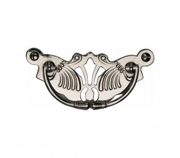 Heritage Brass V5021 Fretted Drop Handle - Polished Nickel