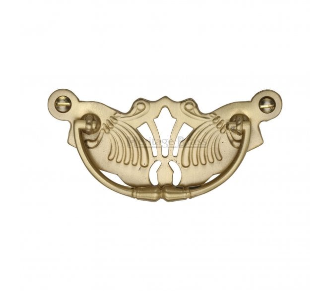 Heritage Brass V5021 Fretted Drop Handle - Satin Brass