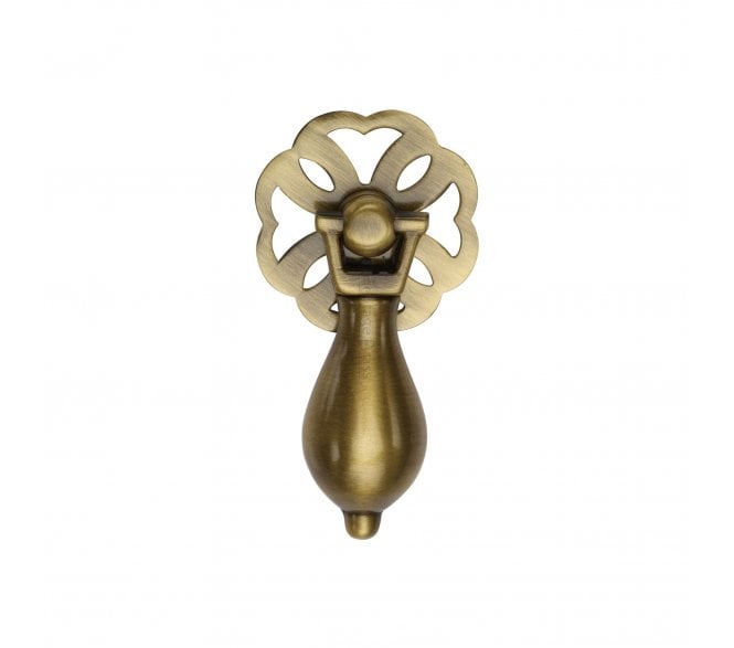 Heritage Brass V5025 Cabinet Drop Pull On Rose Plate - Antique Brass