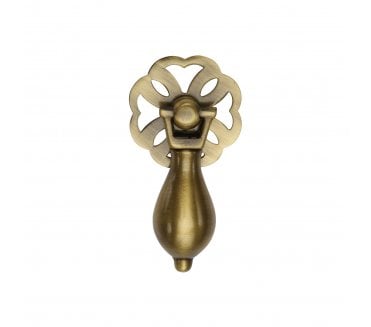 Heritage Brass V5025 Cabinet Drop Pull On Rose Plate - Antique Brass