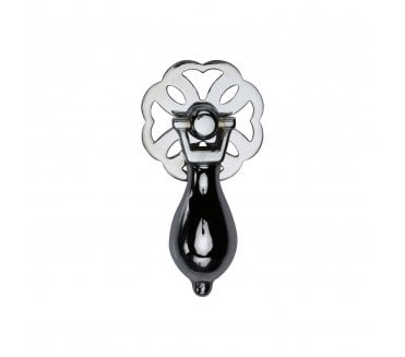 Heritage Brass V5025 Cabinet Drop Pull On Rose Plate - Polished Chrome