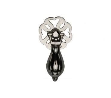 Heritage Brass V5025 Cabinet Drop Pull On Rose Plate - Polished Nickel