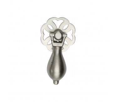 Heritage Brass V5025 Cabinet Drop Pull On Rose Plate - Satin Nickel