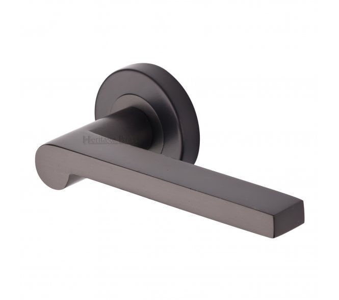 Heritage Brass V6225 Metro Mid Century Lever on Rose - Matt Bronze