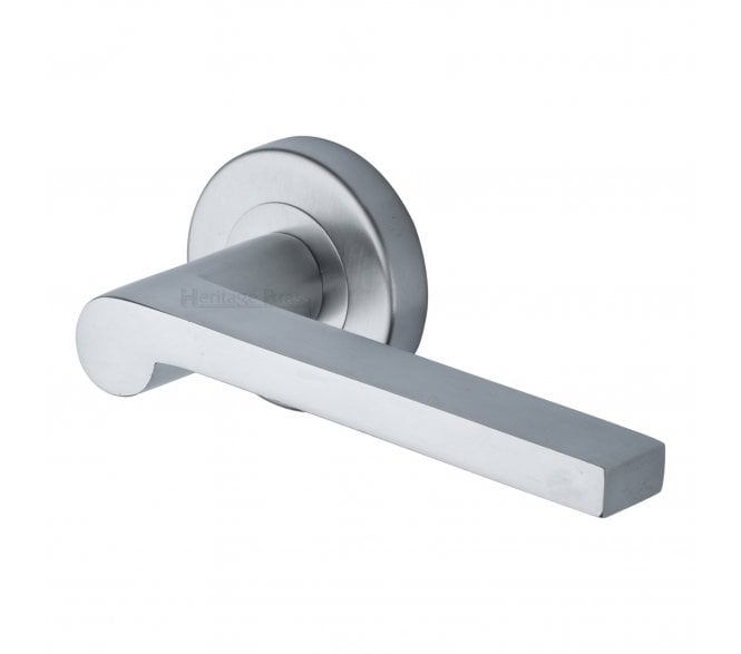 Heritage Brass V6225 Metro Mid Century Lever on Rose - Satin Chrome