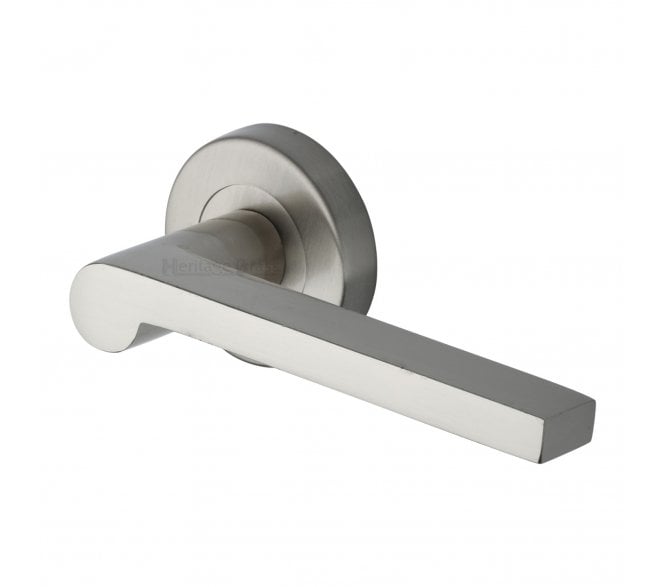 Heritage Brass V6225 Metro Mid Century Lever on Rose - Satin Nickel