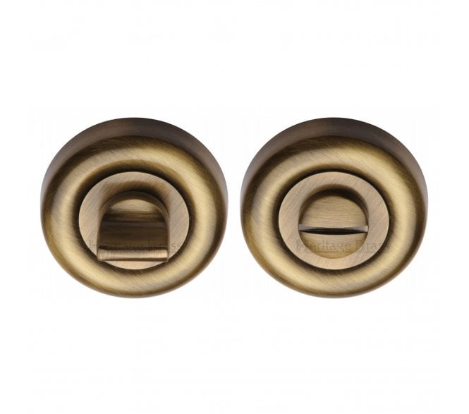 Heritage Brass V6720 Bath Turn & Release 50mm - Antique Brass