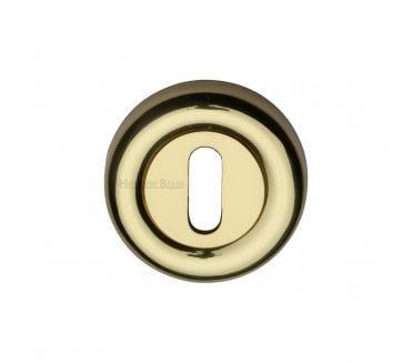 Heritage Brass V6722 Keyhole Escutcheon 53mm - Polished Brass