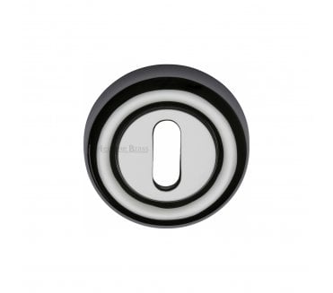 Heritage Brass V6722 Keyhole Escutcheon 53mm - Polished Chrome