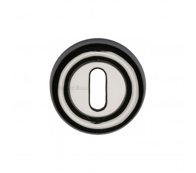 Heritage Brass V6722 Keyhole Escutcheon 53mm - Polished Nickel