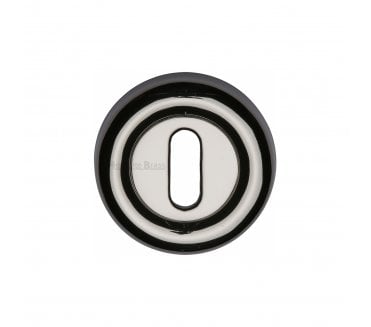 Heritage Brass V6722 Keyhole Escutcheon 53mm - Polished Nickel