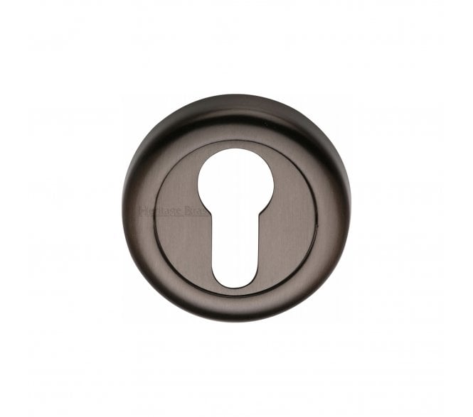 Heritage Brass V6724 Euro Profile Cylinder Escutcheon - Matt Bronze