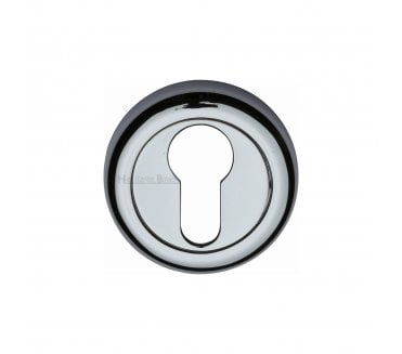 Heritage Brass V6724 Euro Profile Cylinder Escutcheon - Polished Chrome