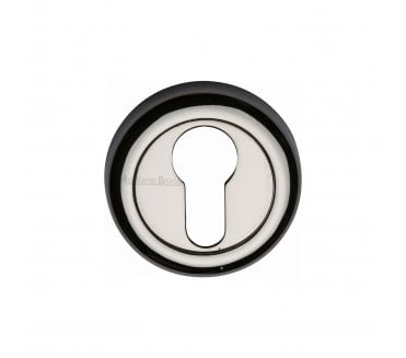 Heritage Brass V6724 Euro Profile Cylinder Escutcheon - Polished Nickel