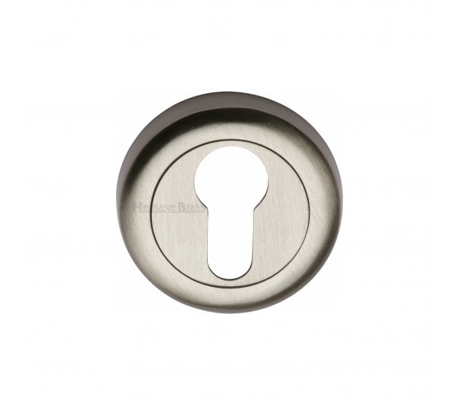Heritage Brass V6724 Euro Profile Cylinder Escutcheon - Satin Nickel