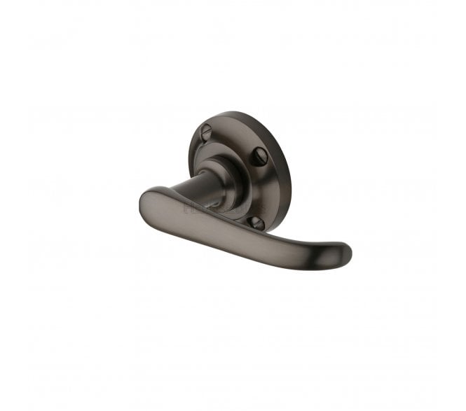 Heritage Brass V720 Windsor Door Handles On Round Rose - Matt Bronze