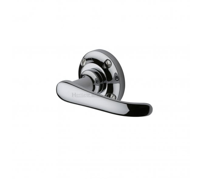 Heritage Brass V720 Windsor Door Handles On Round Rose - Polished Chrome