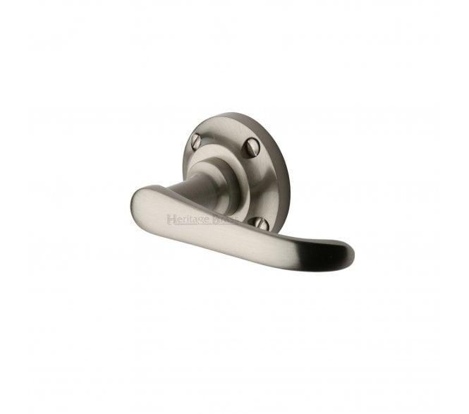Heritage Brass V720 Windsor Door Handles On Round Rose - Satin Nickel