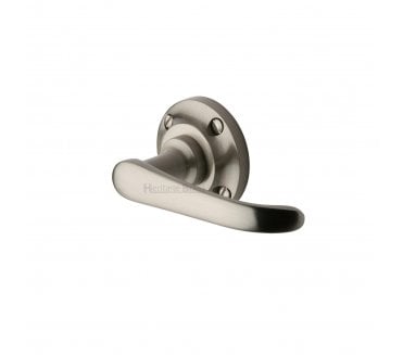 Heritage Brass V720 Windsor Door Handles On Round Rose - Satin Nickel