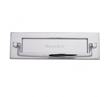 Heritage Brass V830 Letter Plate & Knocker - Polished Chrome