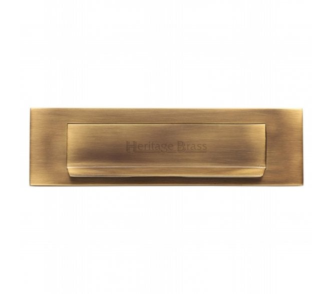 Heritage Brass V842 Gravity Letter Plate - Antique Brass