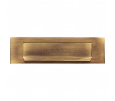 Heritage Brass V842 Gravity Letter Plate - Antique Brass