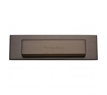 Heritage Brass V842 Gravity Letter Plate - Matt Bronze
