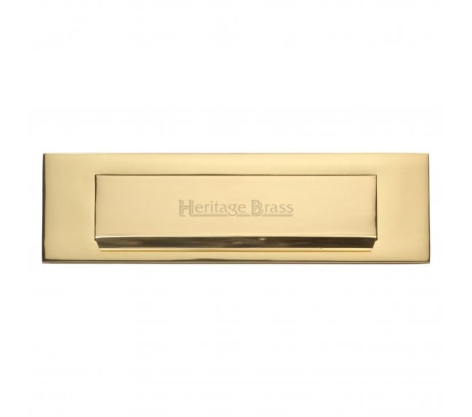 Heritage Brass V842 Gravity Letter Plate - Polished Brass