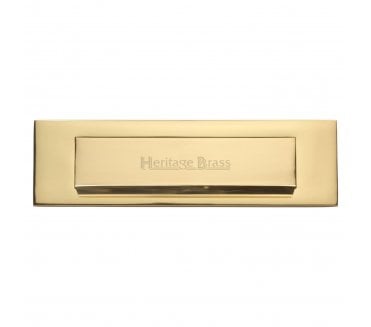 Heritage Brass V842 Gravity Letter Plate - Polished Brass