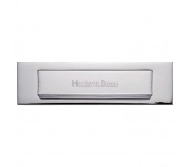 Heritage Brass V842 Gravity Letter Plate - Polished Chrome