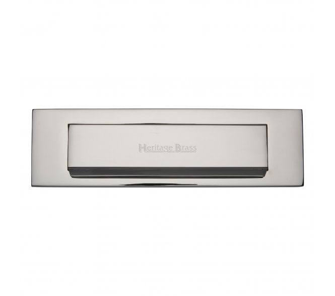 Heritage Brass V842 Gravity Letter Plate - Polished Nickel
