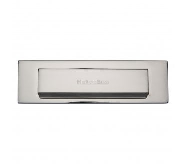 Heritage Brass V842 Gravity Letter Plate - Polished Nickel