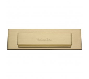 Heritage Brass V842 Gravity Letter Plate - Satin Brass