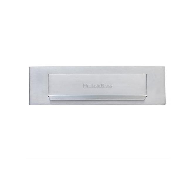 Heritage Brass V842 Gravity Letter Plate - Satin Chrome