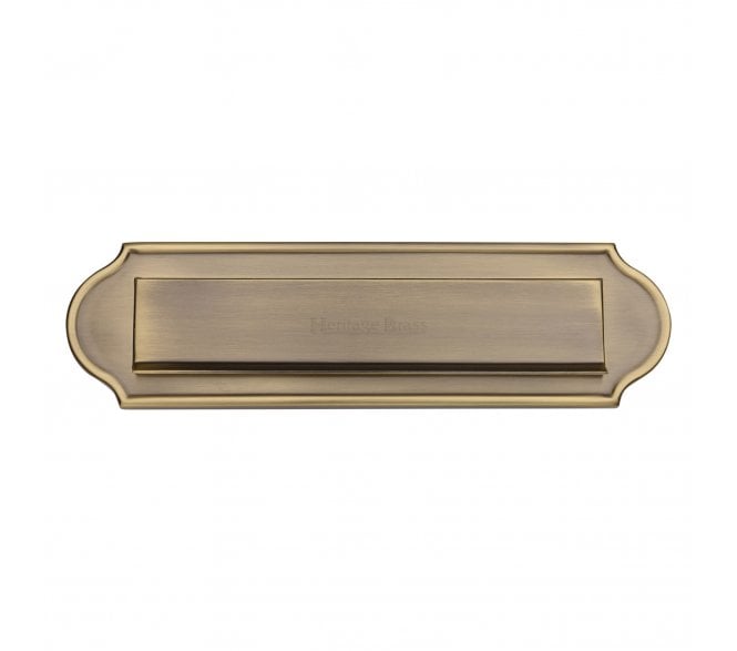 Heritage Brass V843 Gravity Letter Plate - Antique Brass