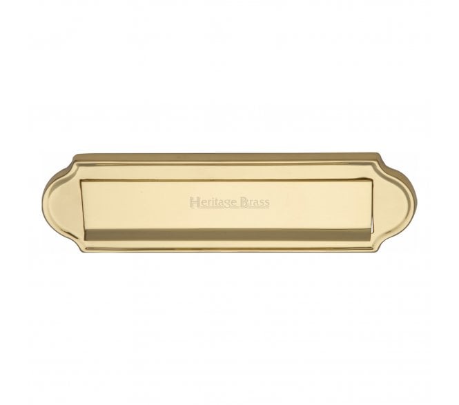 Heritage Brass V843 Gravity Letter Plate - Polished Brass