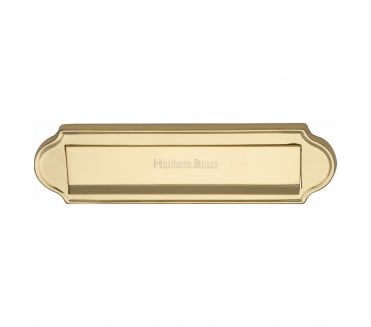 Heritage Brass V843 Gravity Letter Plate - Polished Brass
