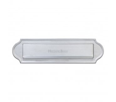 Heritage Brass V843 Gravity Letter Plate - Satin Chrome