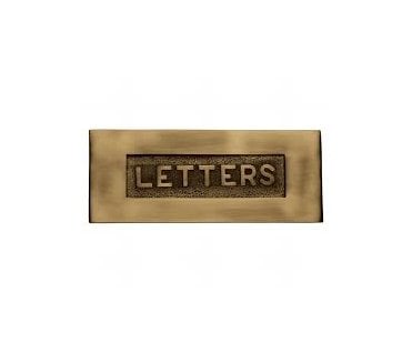 Heritage Brass V845 Embossed Letter Plate - Antique Brass